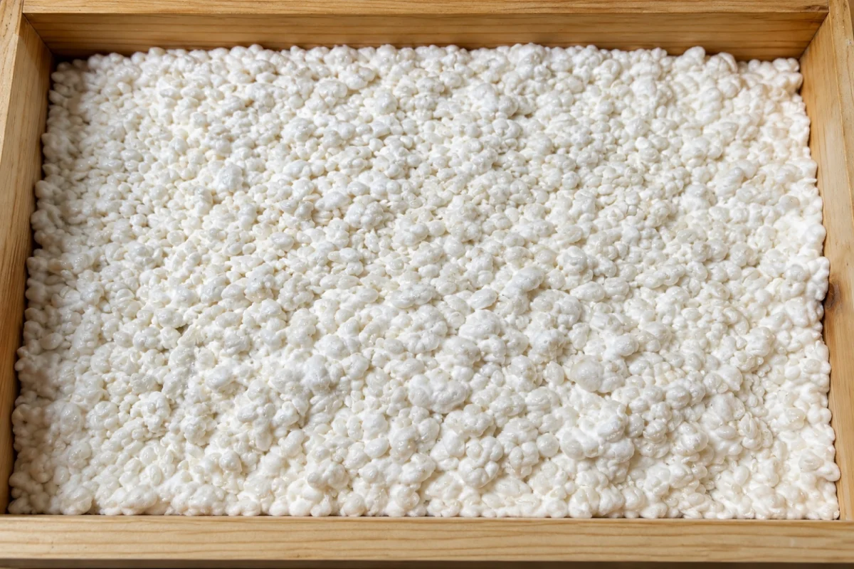木製の麹箱で育てた自家製の米麹